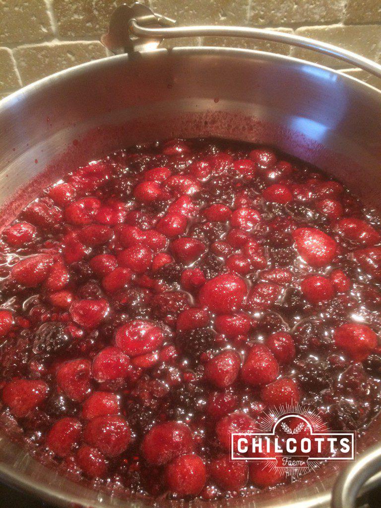 Summer Berry Jam being made at Chilcotts Farm