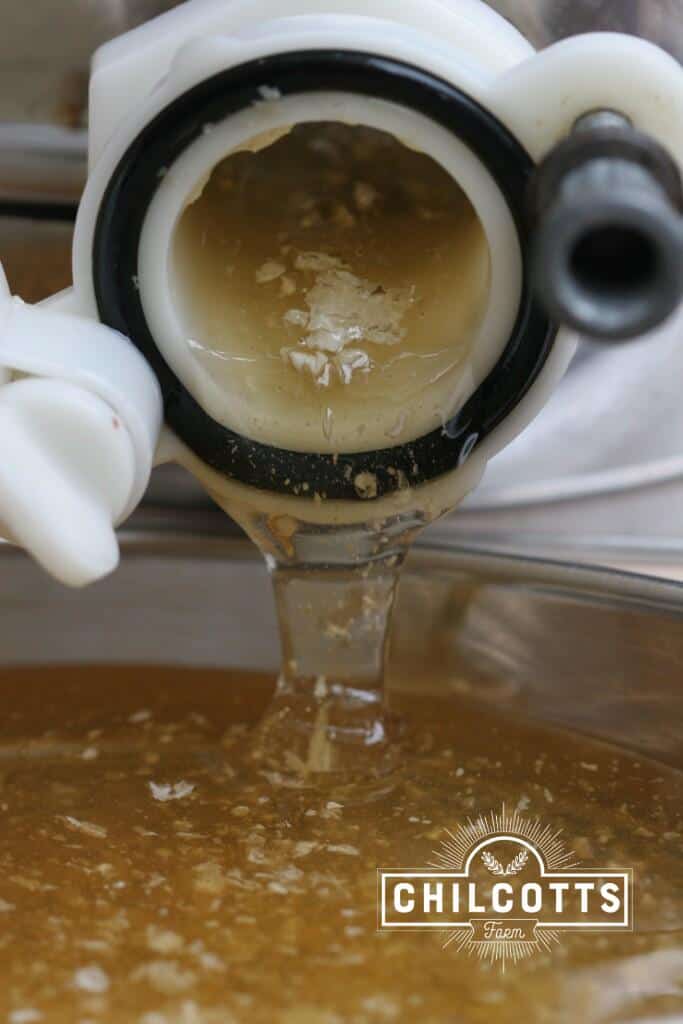 Honey pouring from a honey sinner
